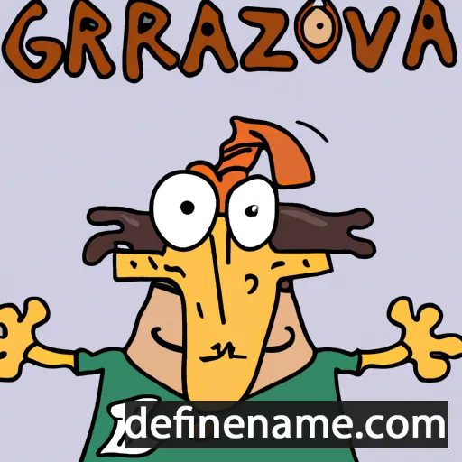 cartoon of the name Grozav