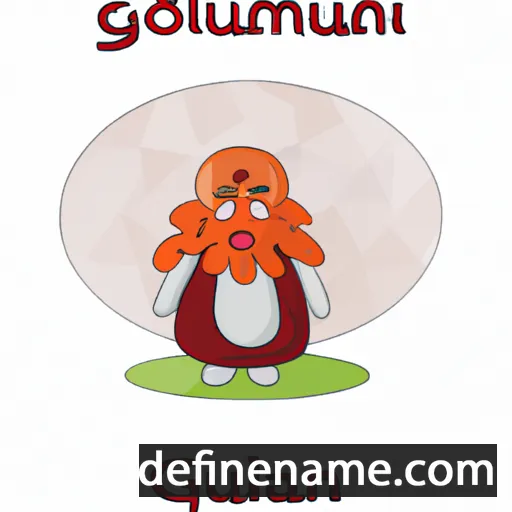 cartoon of the name G'ulomali