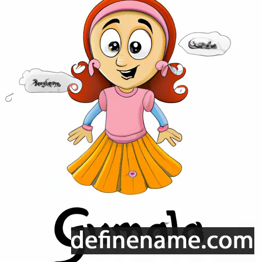 cartoon of the name Guljamila