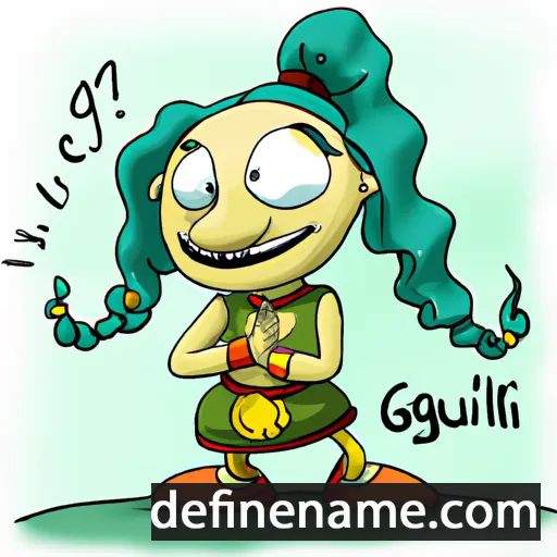 cartoon of the name Gulnigor