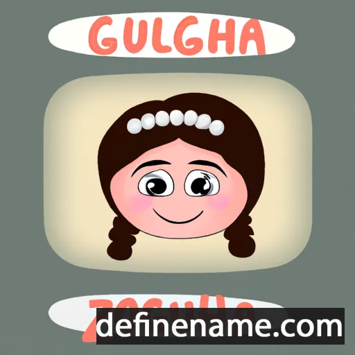 cartoon of the name Gulnoza