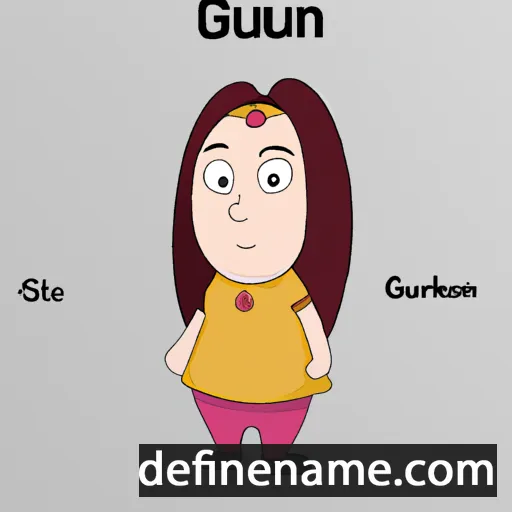 cartoon of the name Gulnur