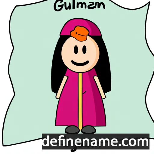 cartoon of the name Gulsanam