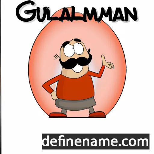 cartoon of the name Gulzhamal