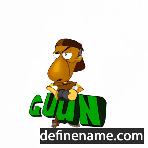 cartoon of the name Gun