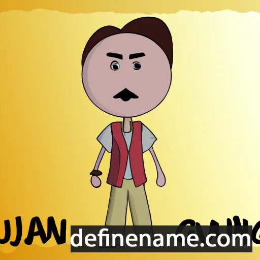 cartoon of the name Gunjan