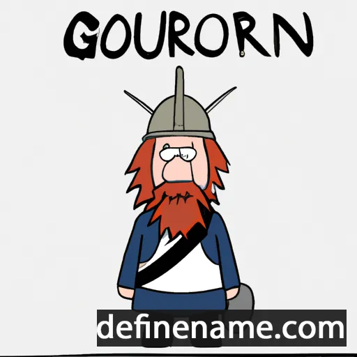 cartoon of the name Gunnþór