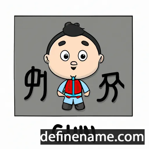 cartoon of the name Guojun