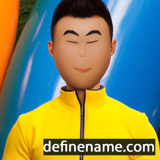 cartoon of the name Guoliang