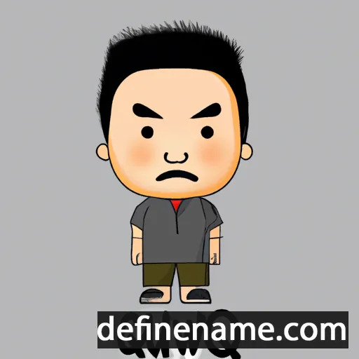 cartoon of the name Guowei