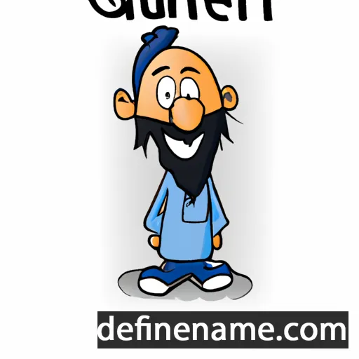 cartoon of the name Gurneet