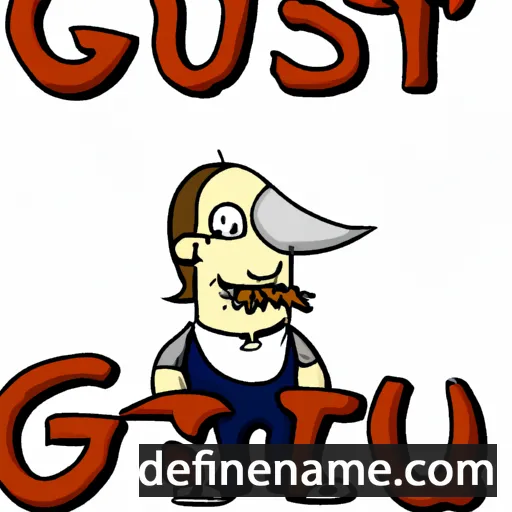 Gustáv cartoon