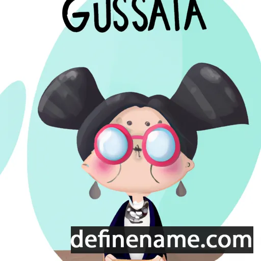 cartoon of the name Gustautė