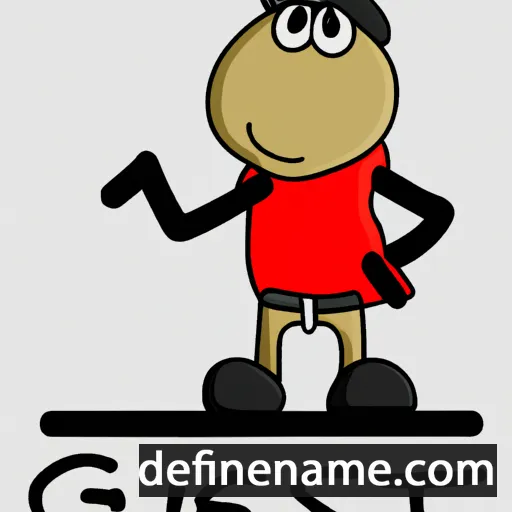 cartoon of the name Gustie