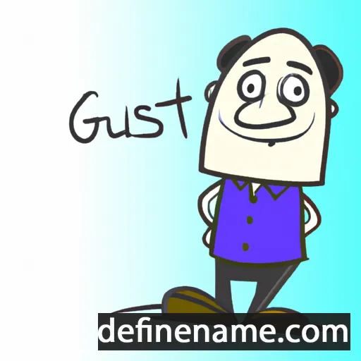 cartoon of the name Gustin