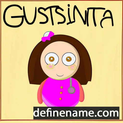 cartoon of the name Gustina