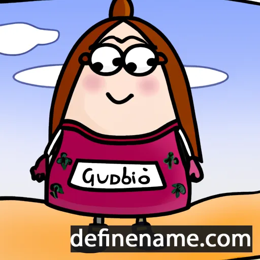 cartoon of the name Guðbjörg