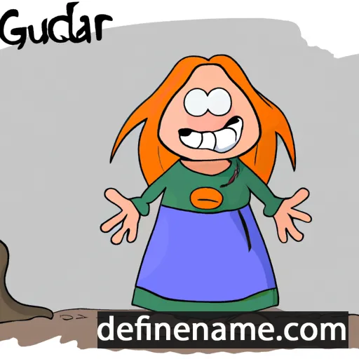 cartoon of the name Guðbjört