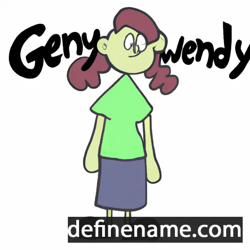 cartoon of the name Gwendy