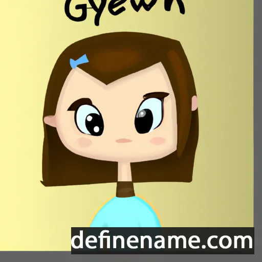 cartoon of the name Gwenlyn