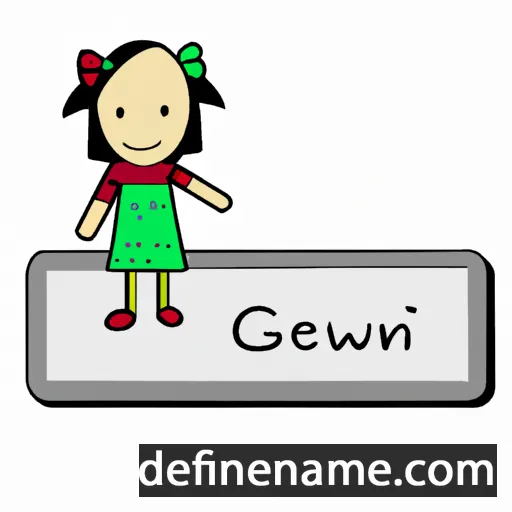 cartoon of the name Gwennol