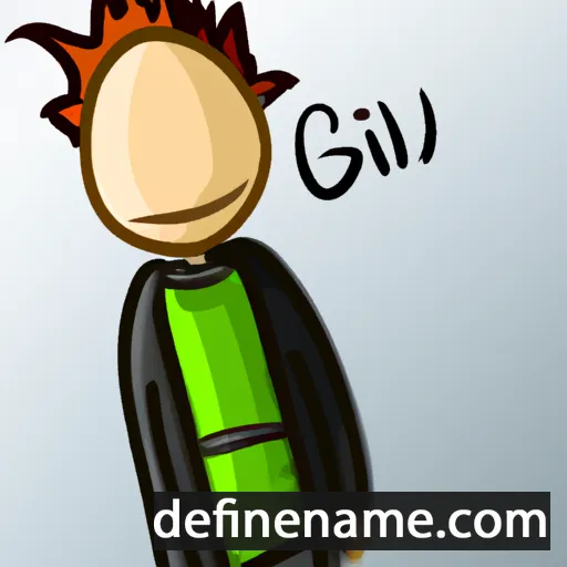 cartoon of the name Gwili