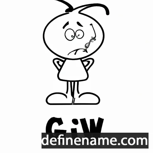 cartoon of the name Gwri