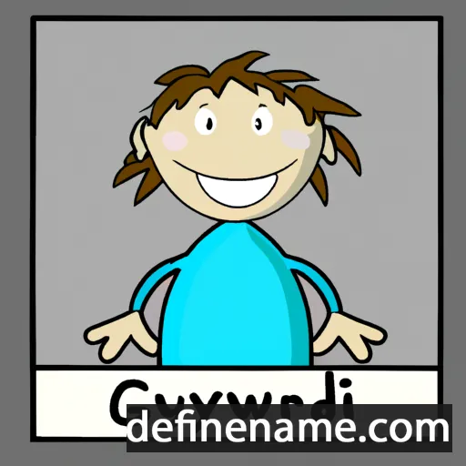 cartoon of the name Gwyndaf