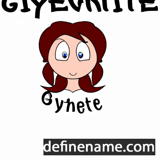 cartoon of the name Gwynette