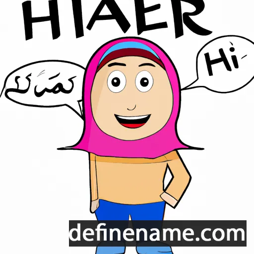 cartoon of the name Hajer