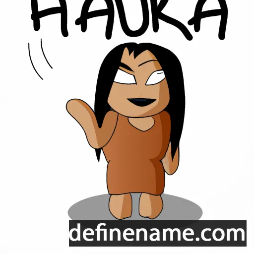 cartoon of the name Hakua