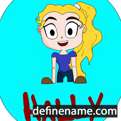 cartoon of the name Haliey