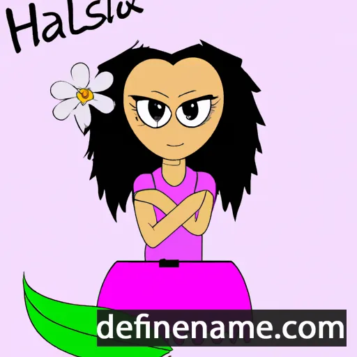 cartoon of the name Halisia