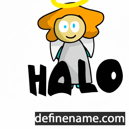 cartoon of the name Halo