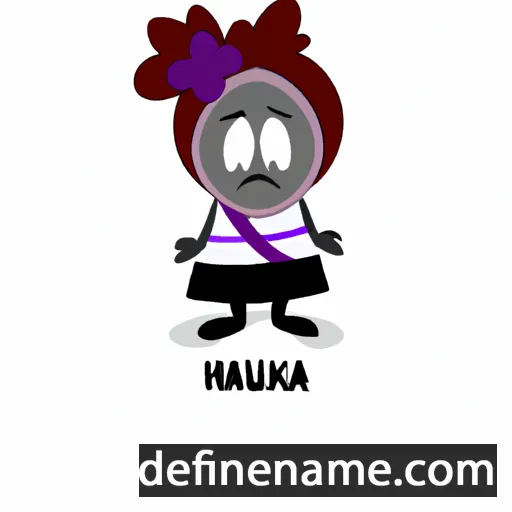 cartoon of the name Haluka