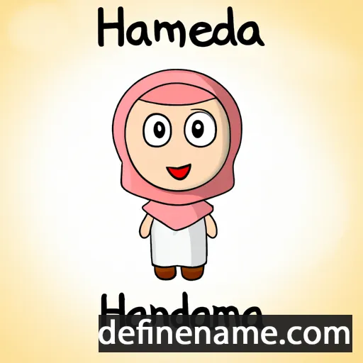 cartoon of the name Hameeda