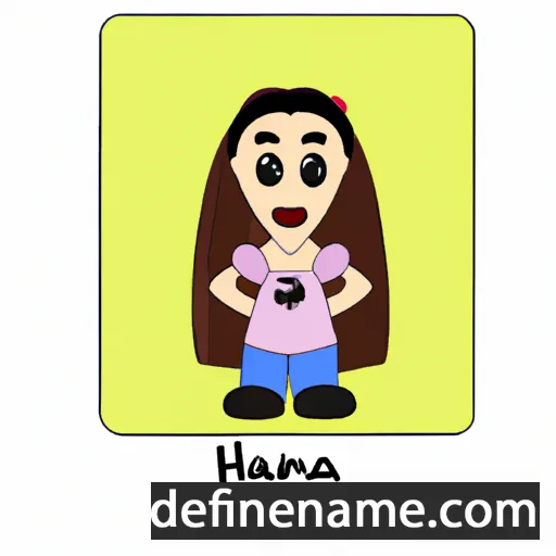 cartoon of the name Han-na