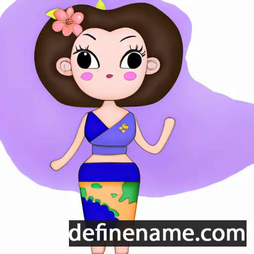 cartoon of the name Hana