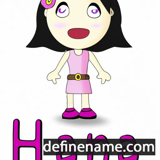 cartoon of the name Hana