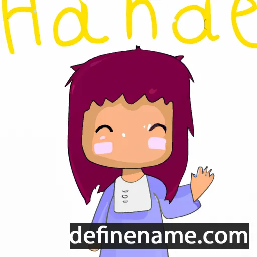 cartoon of the name Hanaé