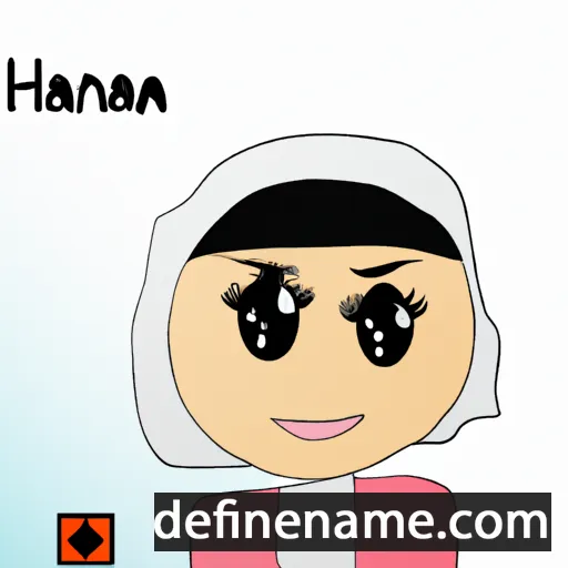 cartoon of the name Hanane