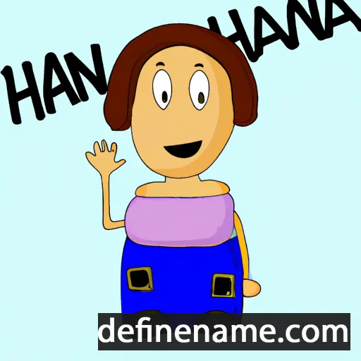 cartoon of the name Hananja