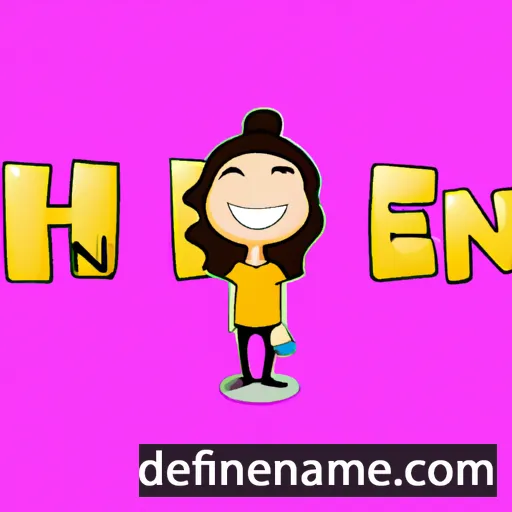 cartoon of the name Haneen