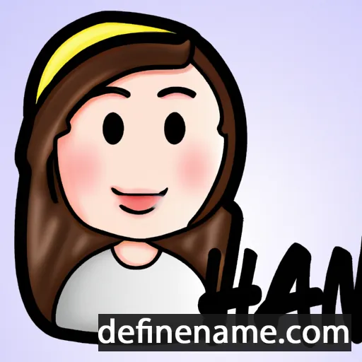 cartoon of the name Hani