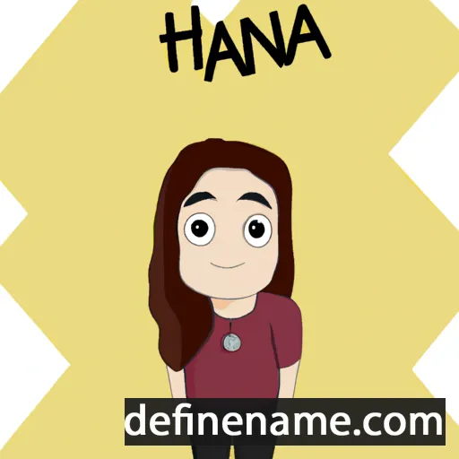 cartoon of the name Hania