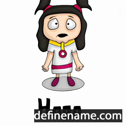 cartoon of the name Hanica