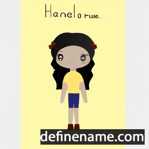 cartoon of the name Haniela