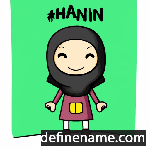 cartoon of the name Hanin