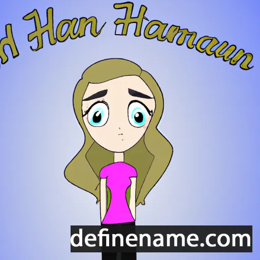 cartoon of the name Hannahlynn