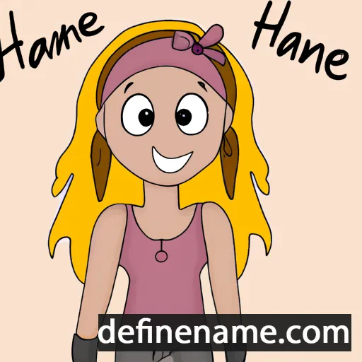 cartoon of the name Hannalee